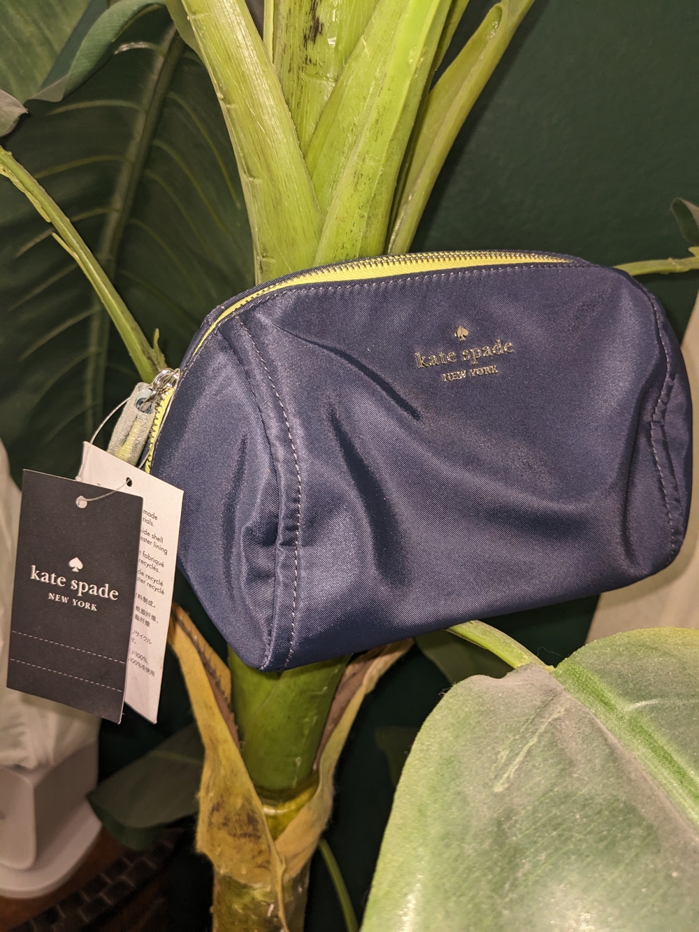 Kate ♠️ Spade Chelsea Colorblock New York Navy Medium Cosmetic Pouch